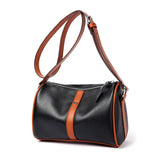 Patchwork Leather Women Shoulder Crossbody Bag Cowhide Handbag Purse