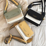 Leather Ladies Bucket Bag Small Square Bag Sling Shoulder Handbag