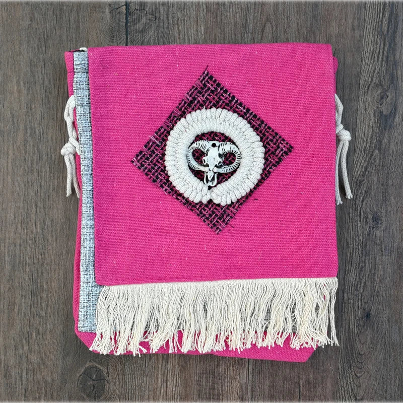 Retro Cow Head Crossbody Bag with Tassel, Shoulder Bag - Roseo