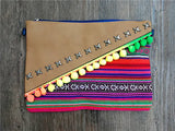 Bohemian Rivet Chain Crossbody Bag Tassel Clutch