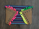 Bohemian Rivet Chain Crossbody Bag Tassel Clutch