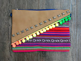 Bohemian Rivet Chain Crossbody Bag Tassel Clutch