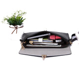 Female PU Shoulder Bag Lock Clasp Ladies Clutch Envelope Handbag