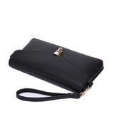 Female PU Shoulder Bag Lock Clasp Ladies Clutch Envelope Handbag