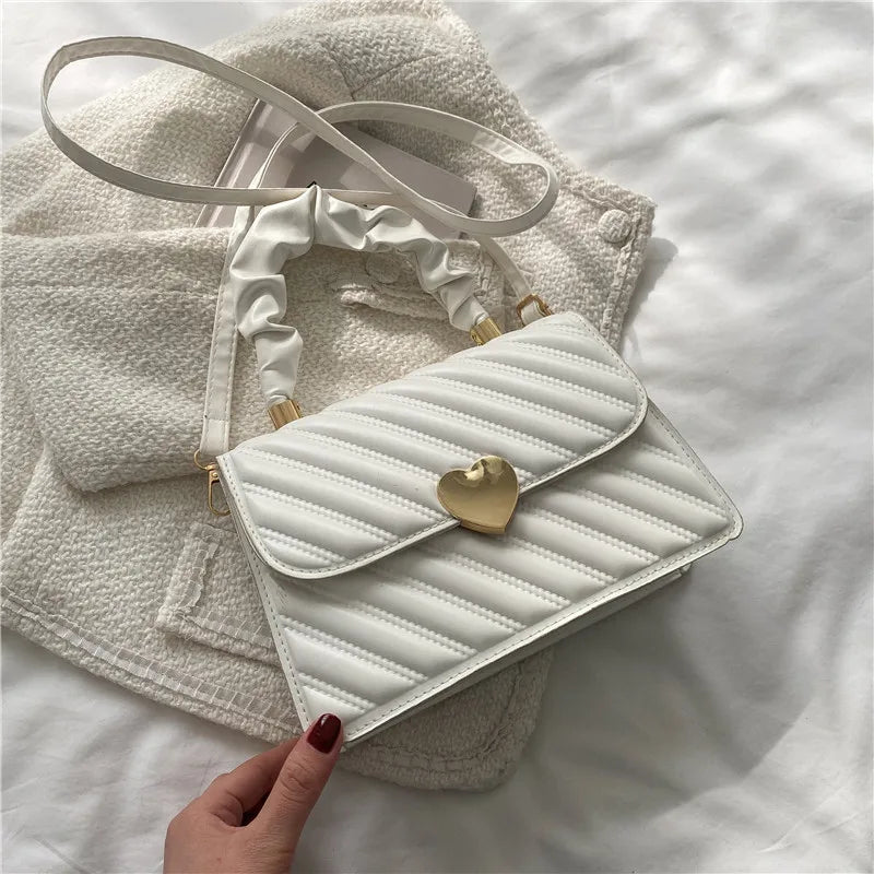 Shoulder Bag Women Indentation Retro Texture Small Square Bag Messenger Handbag