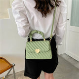 Shoulder Bag Women Indentation Retro Texture Small Square Bag Messenger Handbag