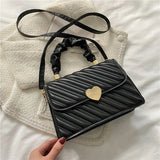 Shoulder Bag Women Indentation Retro Texture Small Square Bag Messenger Handbag