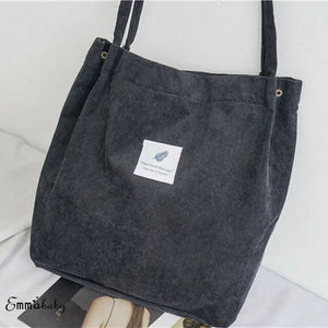 Corduroy Shoulder Bag Women Handbags Casual Shopping Bags