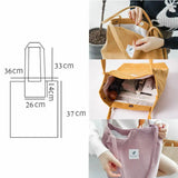 Corduroy Shoulder Bag Women Handbags Casual Shopping Bags