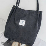Corduroy Shoulder Bag Women Handbags Casual Shopping Bags