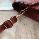 Square Shoulder Bag Women's Handbag Metal Lock Winter Messenger Crossbody Purse