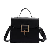 Square Shoulder Bag Women's Handbag Metal Lock Winter Messenger Crossbody Purse