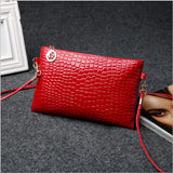 Women's Leather Envelope Clutch Bag Evening Handbag