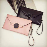 Leather Envelope Clutch Evening Bag