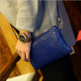Women's Leather Envelope Clutch Bag Evening Handbag