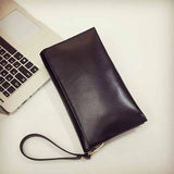 Leather Envelope Clutch Evening Bag