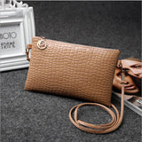 Women's Leather Envelope Clutch Bag Evening Handbag