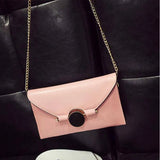 Leather Envelope Clutch Evening Bag