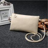 Women's Leather Envelope Clutch Bag Evening Handbag
