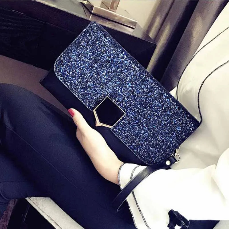 Leather Envelope Clutch Evening Bag