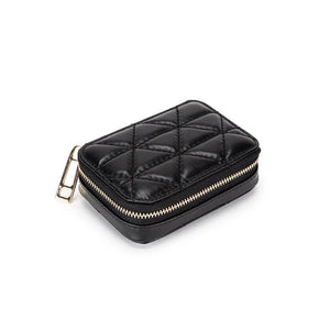 Square Makeup Organizer with Mirror, Travel Makeup Bag