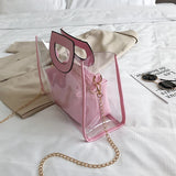 Women's Metal Chain Shoulder Bag for Work Shopping