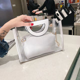 Women's Metal Chain Shoulder Bag for Work Shopping