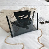 Women's Metal Chain Shoulder Bag for Work Shopping