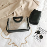 Women's Metal Chain Shoulder Bag for Work Shopping