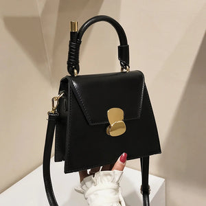 Trapezoidal Leather Women's Work Handbag