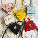 Trapezoidal Leather Women's Work Handbag