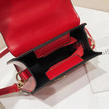 Trapezoidal Leather Women's Work Handbag