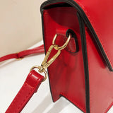 Trapezoidal Leather Women's Work Handbag