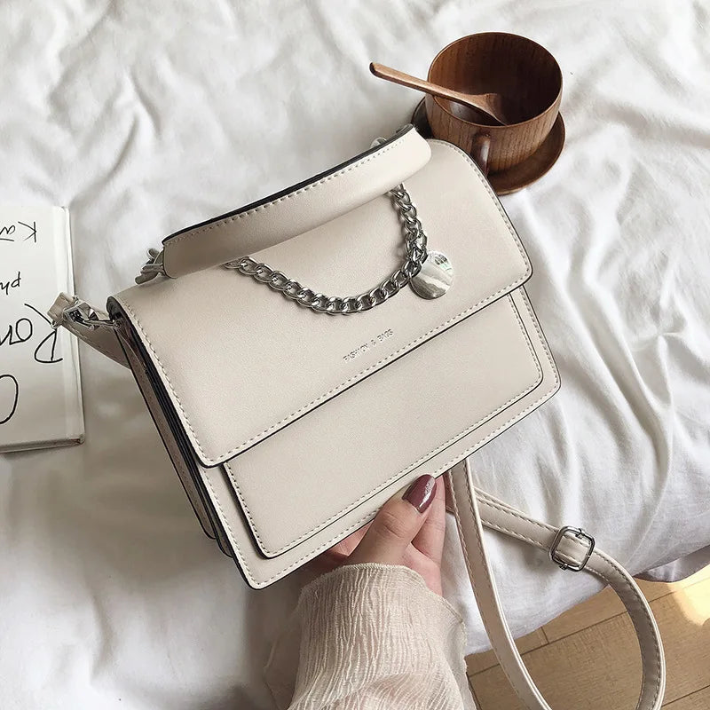Autumn Textured Shoulder Bag Women Messenger Handbag