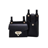 Two-Piece PU Waist Bag Women Messenger Mobile Phone Bag