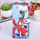 Ethnic Soft Leather Wallet Long Section Unisex Money Bag Purse
