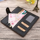 Ethnic Soft Leather Wallet Long Section Unisex Money Bag Purse