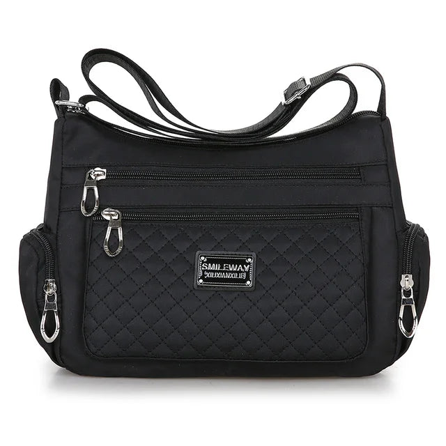 Waterproof Nylon Women's Messenger Bag Vintage Purse Handbag