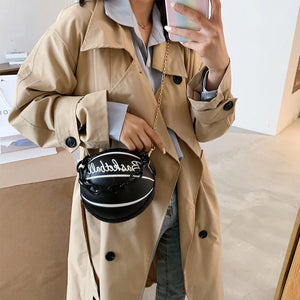 Creative Small Round Bag Women's Bag Basketball Bag