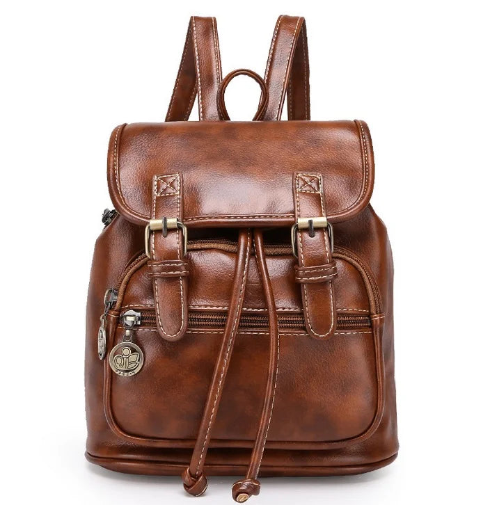 Vintage Women's PU Shoulder Bag Small Lady Schoolbag