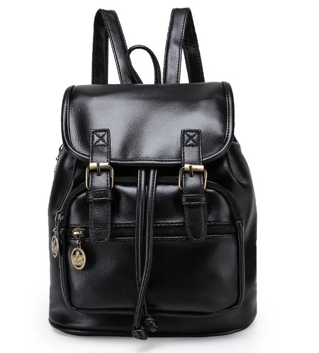 Vintage Women's PU Shoulder Bag Small Lady Schoolbag