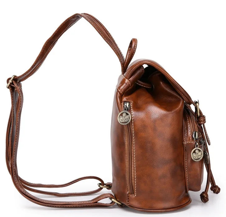 Vintage Women's PU Shoulder Bag Small Lady Schoolbag