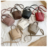 Small PU Leather Women's Bucket Shoulder Bag