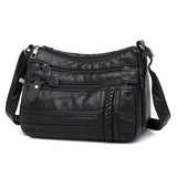 Women's Red PU Leather Shoulder Bag Crossbody Handbag Purse