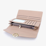 Women's Long Wallet Clutch Lychee Pattern