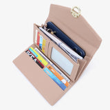 Women's Long Wallet Clutch Lychee Pattern