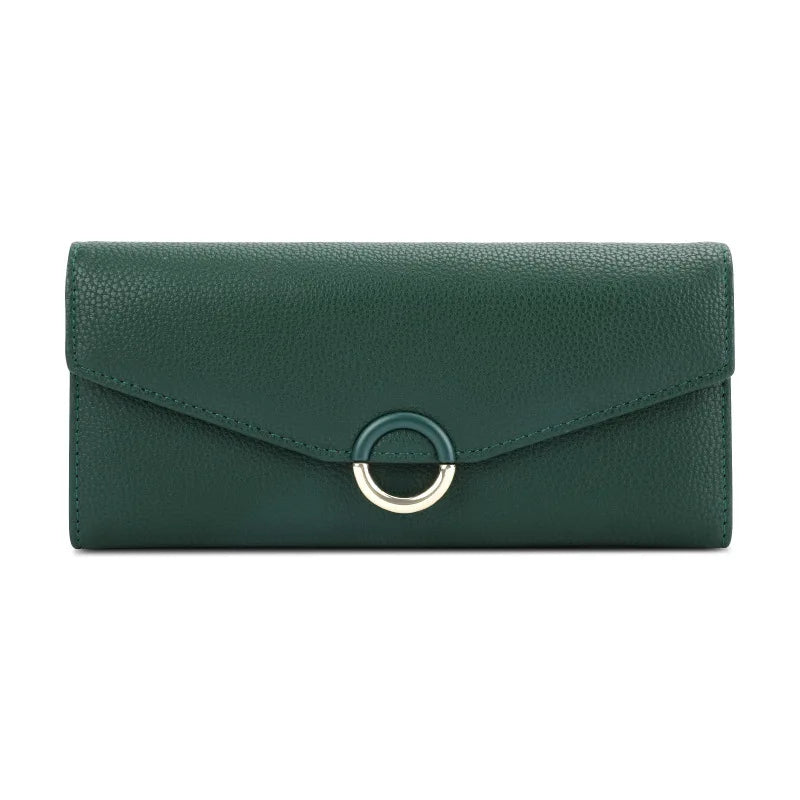 Women's Long Wallet Clutch Lychee Pattern