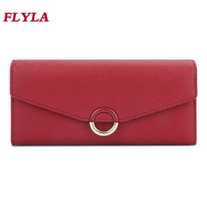 Women's Long Wallet Clutch Lychee Pattern