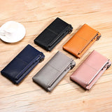 Women Leather Long Wallet Zipper Clutch Purse Cowhide Hand Bag