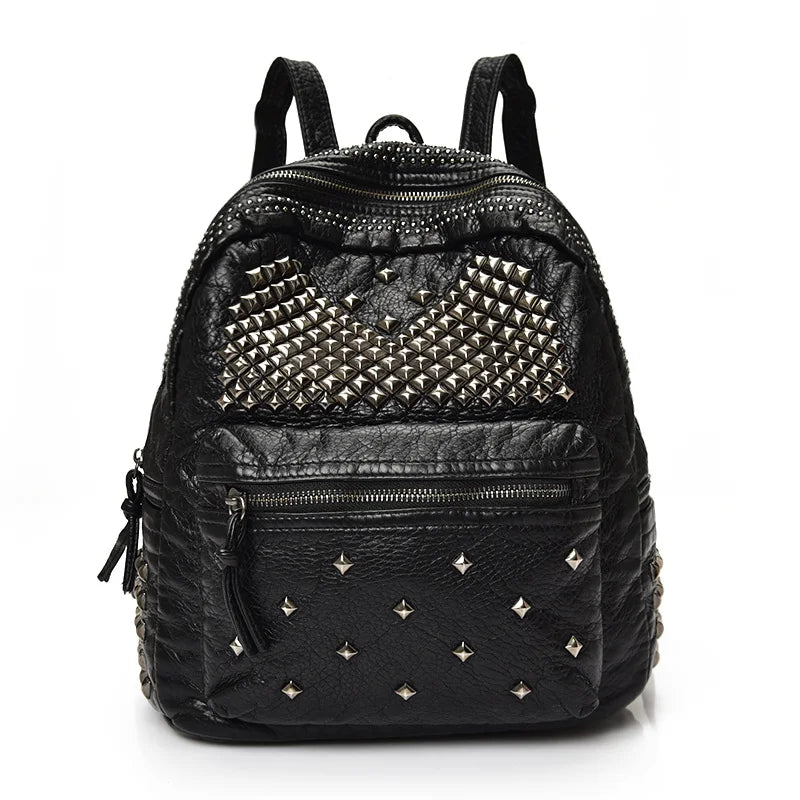 2019 PU Leather Rivet Backpacks Satchel Shoulder Bags